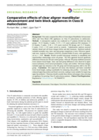 Comparative effects of clear aligner mandibular advancement and twin block appliances in Class II malocclusion