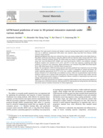 LSTM-based prediction of wear in 3D-printed restorative materials under various methods