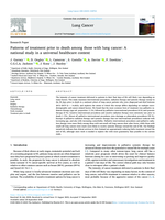 Patterns of treatment prior to death among those with lung cancer: A national study in a universal healthcare context