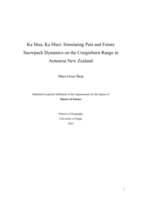 Ka Mua, Ka Muri: Simulating Past and Future Snowpack Dynamics on the Craigieburn Range in Aotearoa New Zealand