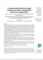 Computational efficient single component Gibbs sampling for electrical tomography