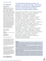 The relationships between sporadic and repetitive non-suicidal self-injury and mental disorders among first-year college students: results from the World Mental Health International College Student Initiative
