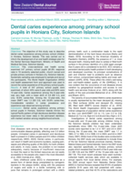 Dental caries experience among primary school pupils in Honiara City, Solomon Islands