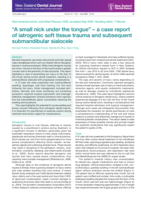 "A small nick under the tongue" – a case report of iatrogenic soft tissue trauma and subsequent submandibular sialocele