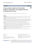 Incisor position objective for favorable profile in orthodontic camouflage treatment of skeletal class II cases
