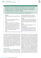 Ketamine for treatment-resistant post-traumatic stress disorder: double-blind active-controlled randomised crossover study