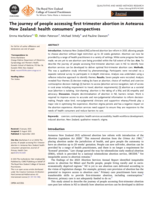 The journey of people accessing first trimester abortion in Aotearoa New Zealand: health consumers' perspectives