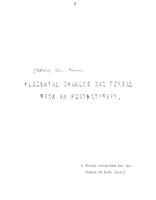 Placental changes and foetal risk in postmaturity