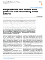 Everyday norms have become more permissive over time and vary across cultures