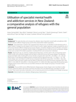 Utilisation of specialist mental health and addiction services in New Zealand: a comparative analysis of refugees with the general population