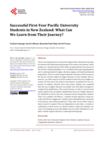 Successful First-Year Pacific University Students in New Zealand: What Can We Learn from Their Journey?