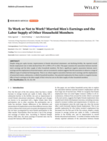 To Work or Not to Work? Married Men's Earnings and the Labor Supply of Other Household Members