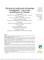 The practice and praxis of earnings management - views from practitioners in Vietnam