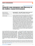 Antarctic seep emergence and discovery in the shallow coastal environment