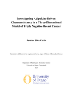 Investigating Adipokine Driven Chemoresistance in a Three-Dimensional Model of Triple Negative Breast Cancer