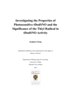 Investigating the Properties of Photosensitive tDodSNO and the Significance of the Thiyl Radical in tDodSNO Activity