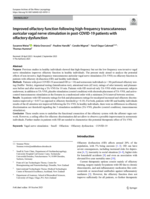 Improved olfactory function following high-frequency transcutaneous auricular vagal nerve stimulation in post-COVID-19 patients with olfactory dysfunction