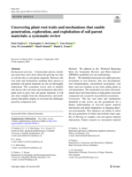 Uncovering plant root traits and mechanisms that enable penetration, exploration, and exploitation of soil parent materials: a systematic review