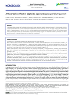Antiparasitic effect of peptoids against Cryptosporidium parvum