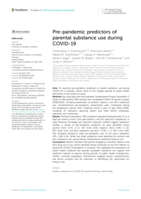 Pre-pandemic predictors of parental substance use during COVID-19
