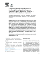 Validating three scoring systems for predicting mortality after a ruptured abdominal aortic aneurysm repair in a multi-centre New Zealand population