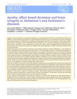Apathy, effort-based decisions and brain integrity in Alzheimer's and Parkinson's diseases