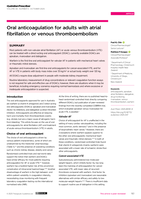 Oral anticoagulation for adults with atrial fibrillation or venous thromboembolism