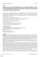 Effectiveness and Cost-Effectiveness of a Stepped Model of Care for Musculoskeletal Disorders: Protocol for a Multiarm Randomized Controlled Trial (Edu-First Trial)