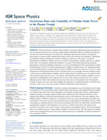Occurrence Rates and Variability of Whistler‐Mode Waves in the Plasma Trough