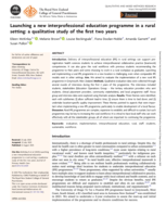 Launching a new interprofessional education programme in a rural setting: a qualitative study of the first two years