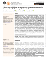 Primary care clinicians' perspectives on migraine management in Aotearoa New Zealand: a qualitative study