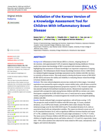 Validation of the Korean Version of a Knowledge Assessment Tool for Children With Inflammatory Bowel Disease