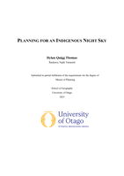 Planning for an Indigenous Night Sky