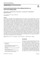 Experimental determination of the stabbing intensity in an intracranial stabbing death