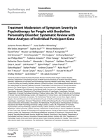 Treatment moderators of symptom severity in psychotherapy for people with borderline personality disorder: Systematic review with meta-analyses of individual participant data