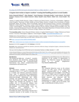 A hygiene intervention to improve mothers’ weaning food handling practices in rural Gambia