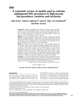 A systematic review of models used to estimate undiagnosed HIV prevalence in high income low prevalence countries and territories