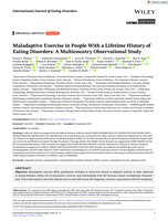 Maladaptive Exercise in People With a Lifetime History of Eating Disorders: A Multicountry Observational Study