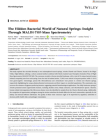 The Hidden Bacterial World of Natural Springs: Insight Through MALDI‐TOF‐Mass Spectrometry