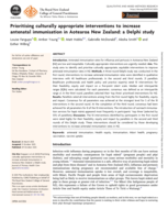 Prioritising culturally appropriate interventions to increase antenatal immunisation in Aotearoa New Zealand: a Delphi study