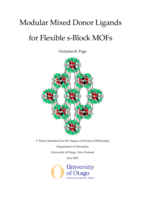 Modular mixed donor ligands for flexible s-block MOFs