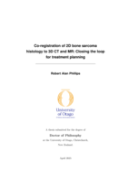 Co-registration of 2D bone sarcoma histology to 3D CT and MR: closing the loop for treatment planning