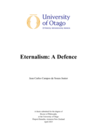 Eternalism: a Defence