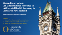 Green Prescription: An Underutilised Resource to Aid Mental Health Recovery in Aotearoa New Zealand