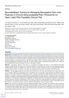 Neurofeedback Training for Managing Neuropathic Pain-Like Features in Chronic Musculoskeletal Pain: Protocol for an Open-Label Pilot Feasibility Clinical Trial