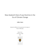 New Zealand's rule of law doctrine in the era of climate change