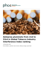 Aotearoa plummets from 2nd to 53rd in Global Tobacco Industry Interference Index ranking