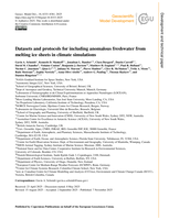 Datasets and protocols for including anomalous freshwater from melting ice sheets in climate simulations
