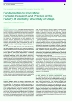 Fundamentals to Innovation: Forensic Research and Practice at the Faculty of Dentistry, University of Otago