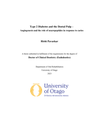 Type 2 diabetes and the dental pulp – Angiogenesis and the role of neuropeptides in response to caries